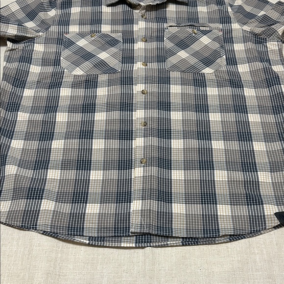 L.L. Bean Shirt Men’s L Navy/White Plaid Casual Button Down Comfort Stretch - Picture 6 of 14